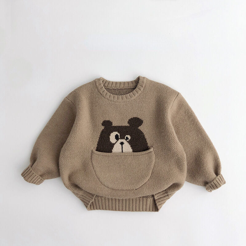 Strick-Pullover mit Tiermotiv