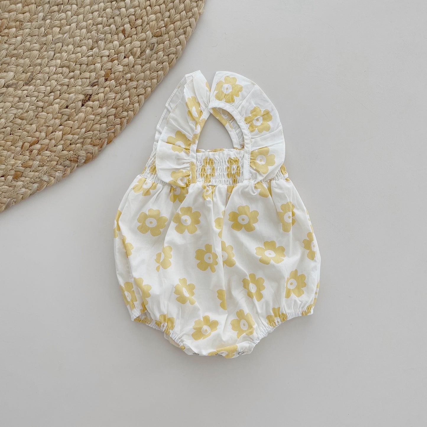 Body mit Blumen und Sonnenhut | 3 - 24 Monate