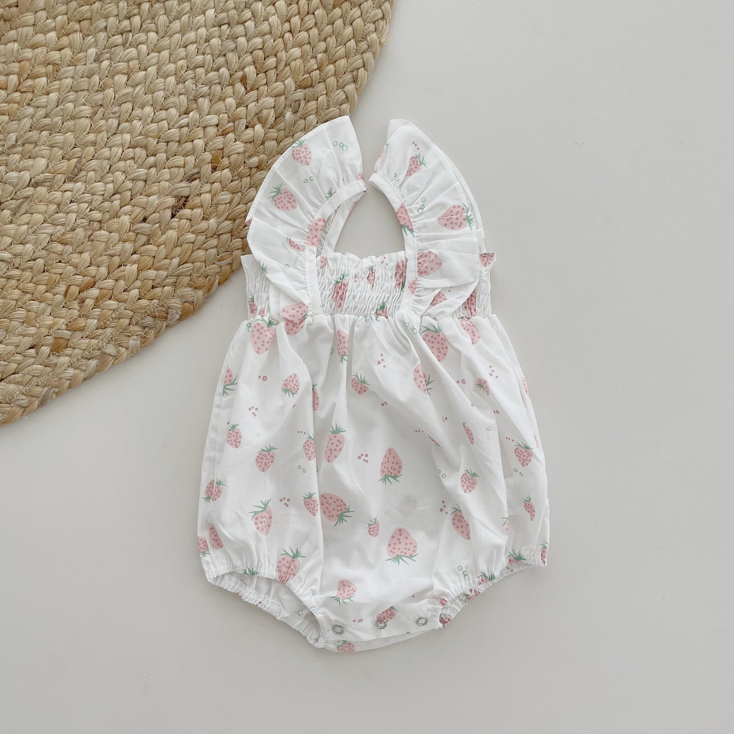 Body mit Erdbeeren und Sonnenhut | 3 - 24 Monate