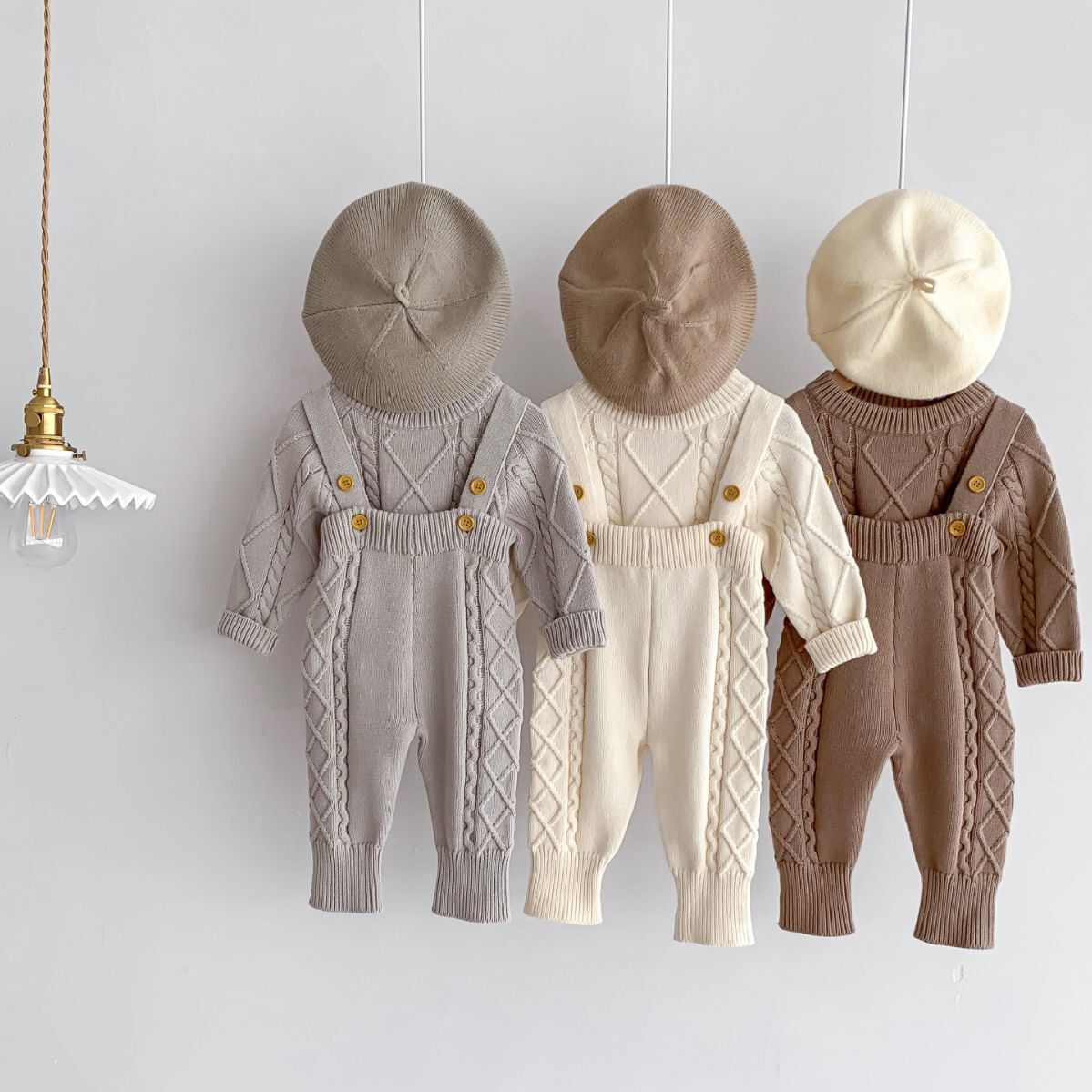 Strick-Set in Creme | 3-24 Monate