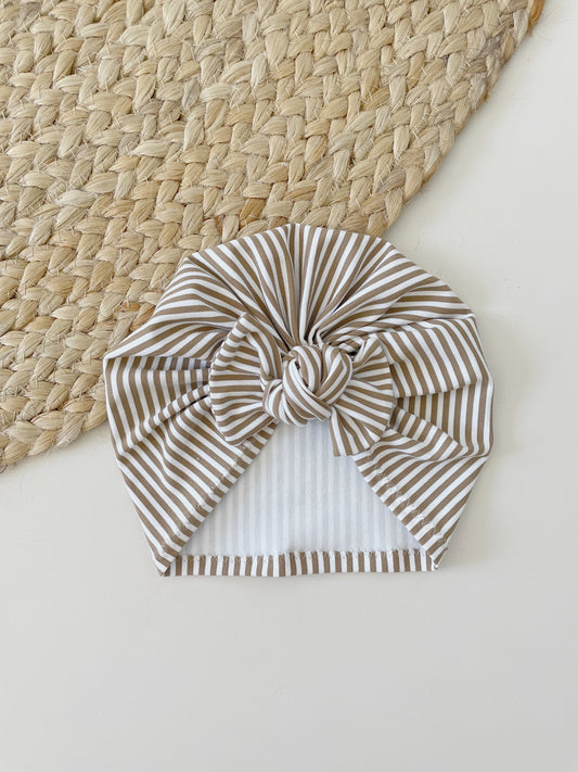 Turban Streifen Mocca