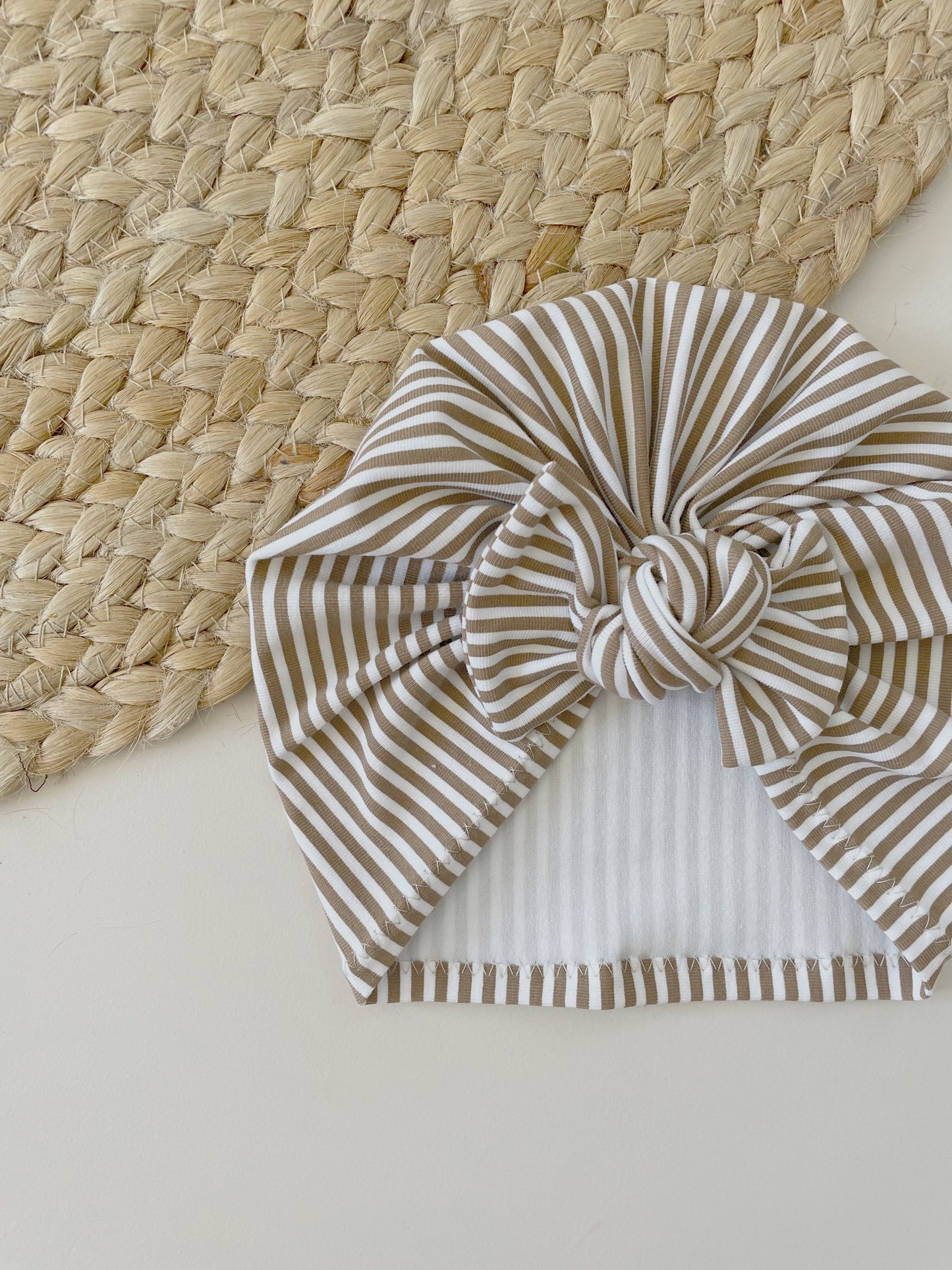 Turban Streifen Mocca